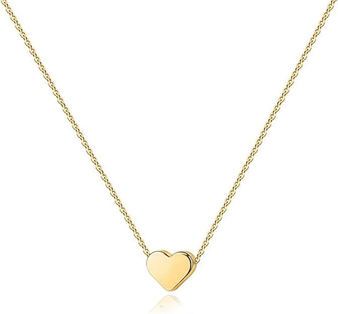 OBKIKO 14K Gold Heart Necklace