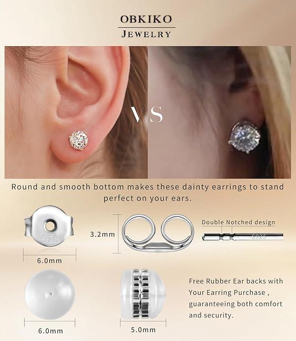 Cubic Zirconia Stud Earrings