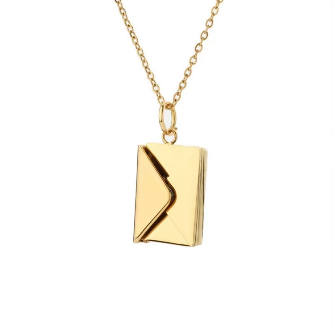Personalized Envelope Pendant Necklace