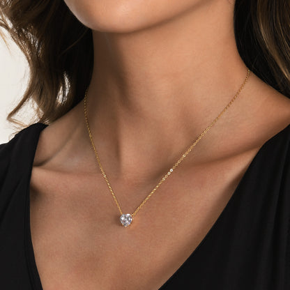CZ Heart Pendant Necklace