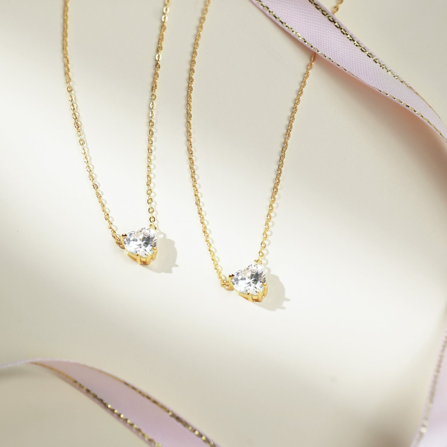 CZ Heart Pendant Necklace