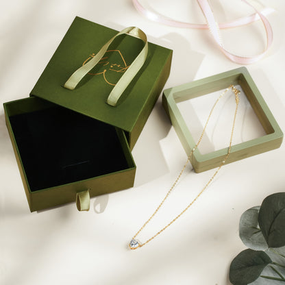 CZ Heart Pendant Necklace