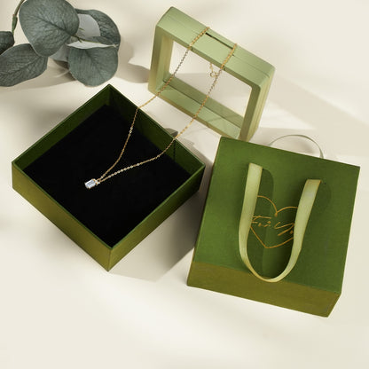 CZ Cube Pendant Necklace