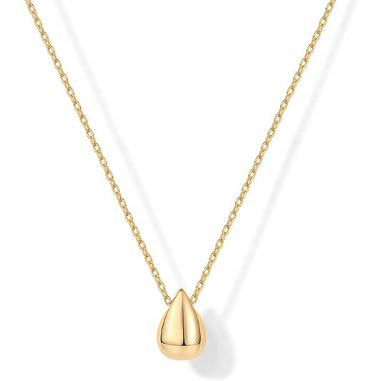 14K Gold Plated Dainty Pear Pendant Necklace