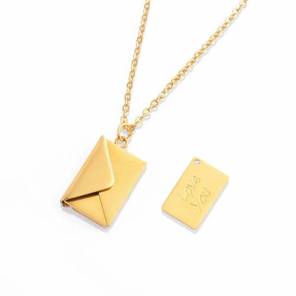 Personalized Envelope Pendant Necklace
