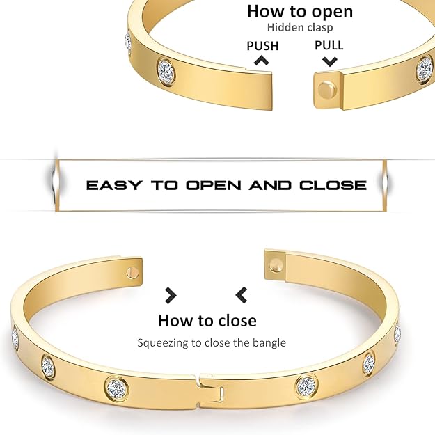Cubic Zirconia Bangle Bracelets
