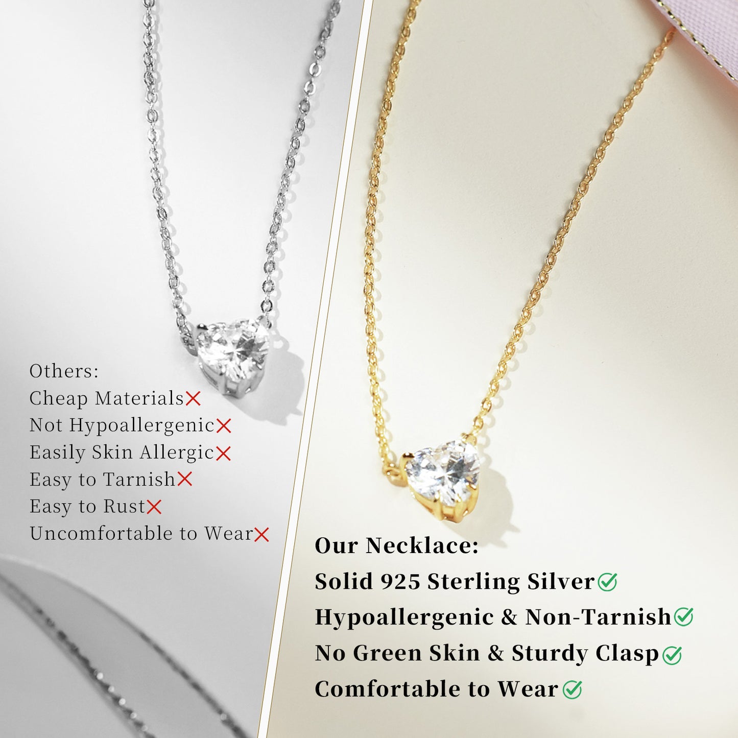 Heart Necklace for Women