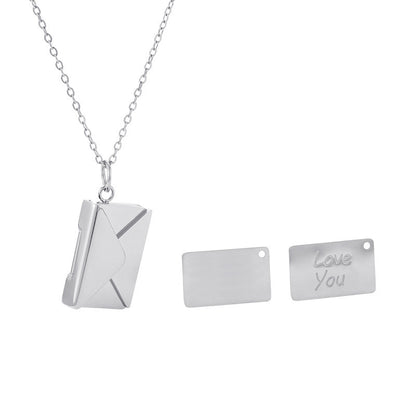 Personalized Envelope Pendant Necklace