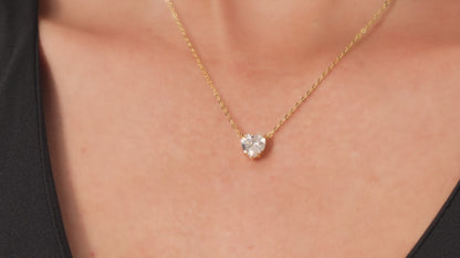 CZ Heart Pendant Necklace