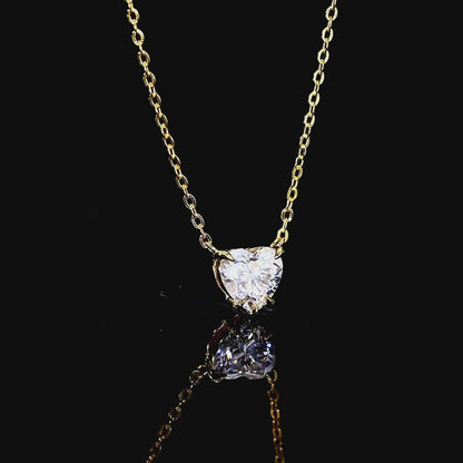 Cubic Zirconia Heart Pendant Necklace